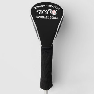 Personalised golf driver cover for baseball coach