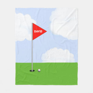 Personalised Golf Gift Fleece Blanket