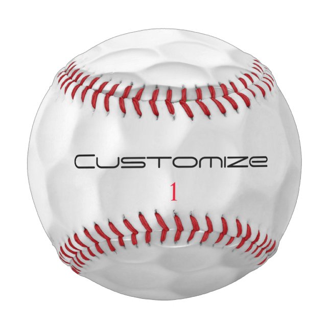 Personalised Golf Gift with Custom Name & Number Baseball (Front)