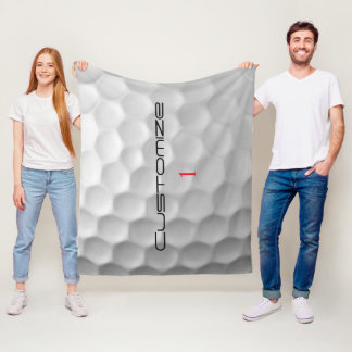 Personalised Golf Gift with Custom Name & Number Fleece Blanket