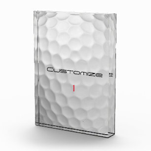 Personalised Golf Gift with Custom Name & Number Photo Block