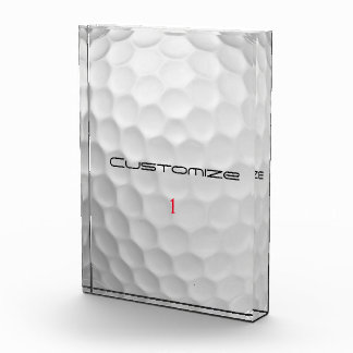 Personalised Golf Gift with Custom Name & Number Photo Block