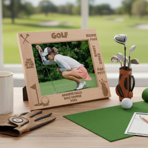 Personalised Golf Golfer The Hole Is The Goal Etched Frames
