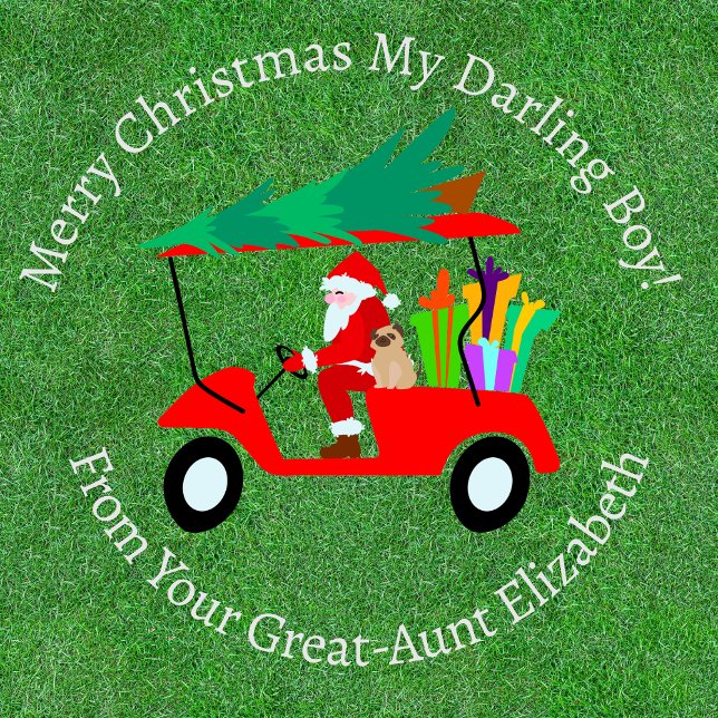 Personalised Golf Green Christmas  Wrapping Paper (Creator Uploaded)