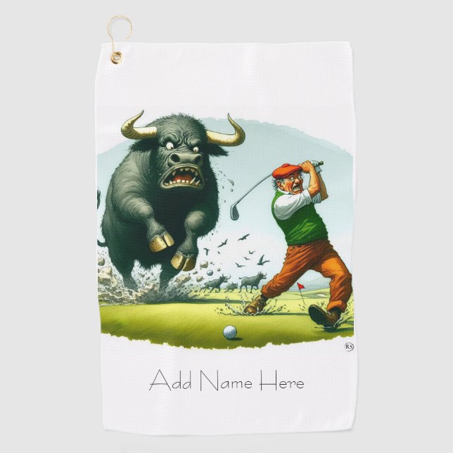 Personalised Golf Hazards Golf Towel (Front)