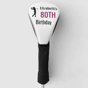 Personalised Golf Head , 80th Birthday Golf Balls Cover