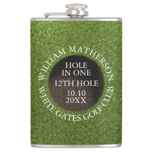 Personalised Golf Hole in One Award Hip Flask