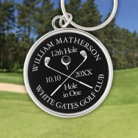 Personalised Golf Hole in One Black And White