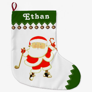 Personalised Golf Holiday Gifts Large Christmas Stocking