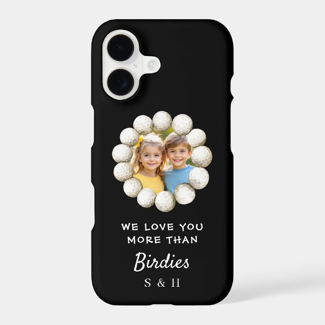 Personalised Golf Lover Black Case (Back)