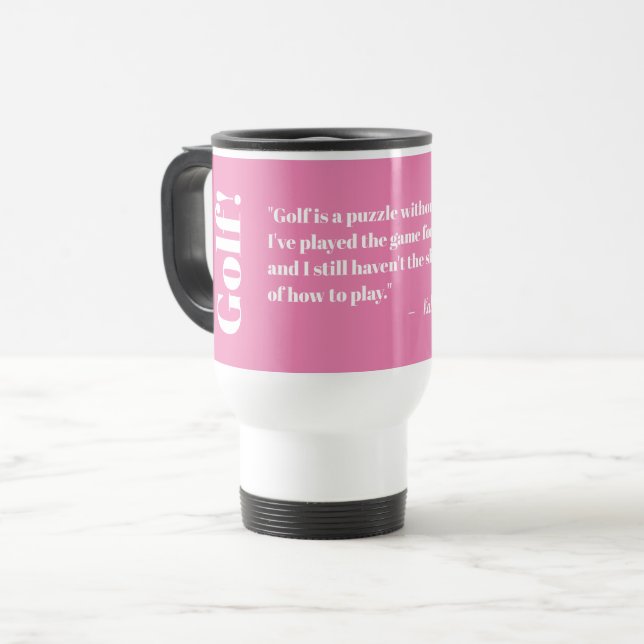 Personalised Golf Lover Commuter Mug (Front Left)