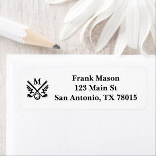 Personalised Golf Monogram Return Address