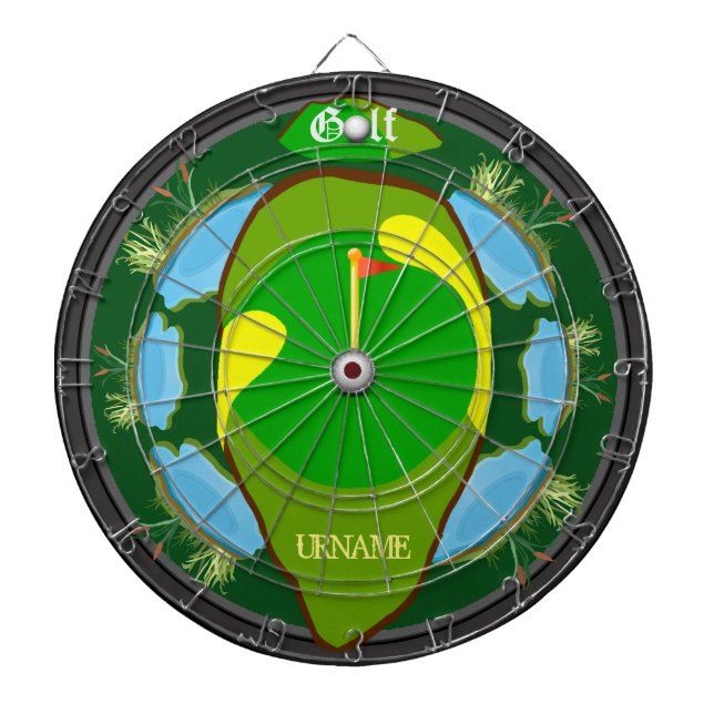 Personalised Golf Multi-Hazard Dartboard (Front)