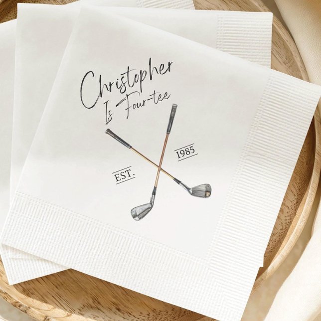 Personalised Golf Napkins Custom Mens birthday gol (Creator Uploaded)
