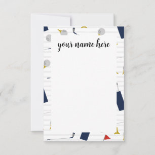 Personalised Golf notecards