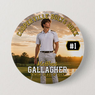 Personalised Golf Photo Button