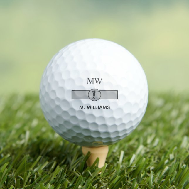 Personalised Golf Player Golfer Gift Custom Golf Balls (Insitu Tee)