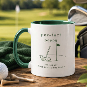Personalised Golf Poppy Mug Custom Gift