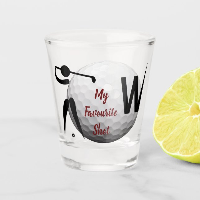 Personalised Golf Quote Shot Glass (Front)