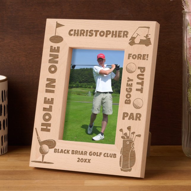Personalised Golf Terms and Icons Etched Frames (Creator Uploaded)
