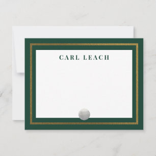Personalised Golf Thank You Note Card
