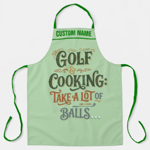Personalised Golf Themed Apron - Cooking BBQ Gift