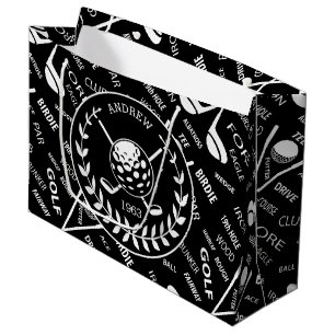 Personalised Golf themed Large Gift Bag