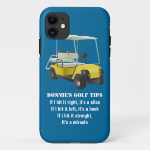 Personalised Golf Tip Golf Cart Blue iPhone 5 Case