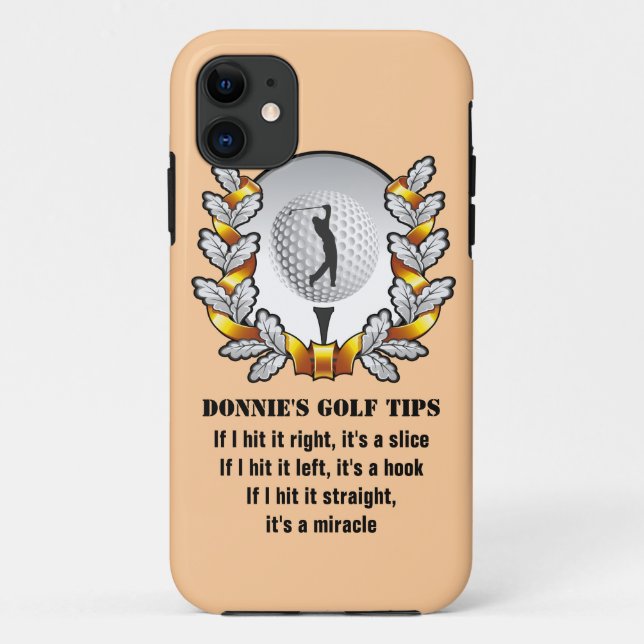 Personalised Golf Tip Golfer iPhone 5 Case (Back)