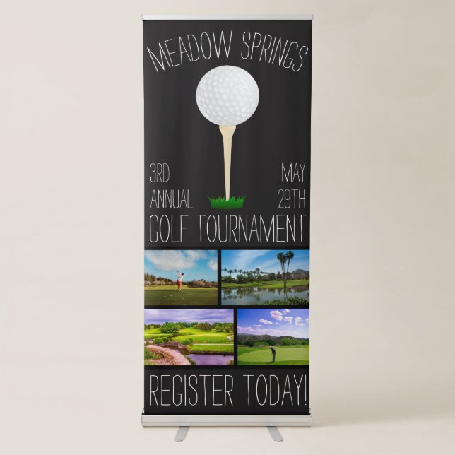 Personalised Golf Tournament Golf Course Banner Ad (Front)