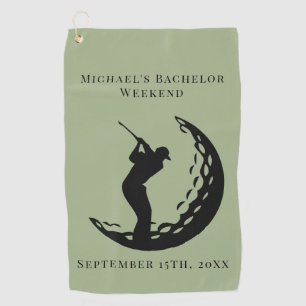 Personalised Golf Towel Bachelor Golf Weekend