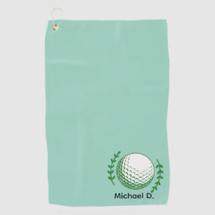 Personalised Golf Towel   Custom Name Golf Ball 