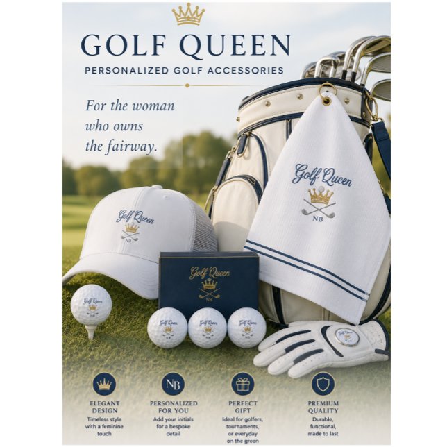 Personalised Golf Trucker Hat For Her  (Luxury personalized golf accessories for stylish women who love elegant gifting and golf days.)