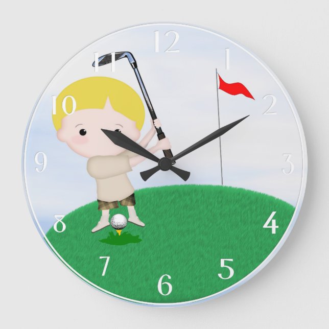 Personalised Golf Wall Clock (Front)