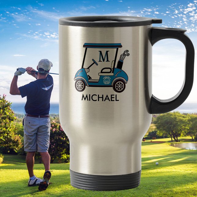 Personalised Golf with Cart Commuter  Travel Mug (Creator Uploaded)