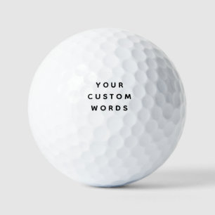 Personalised Golf with Custom Text Gift for Golfer Balls