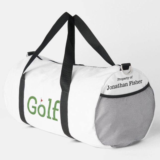 Personalised Golf with Flagstick Duffle Bag (Right Corner)