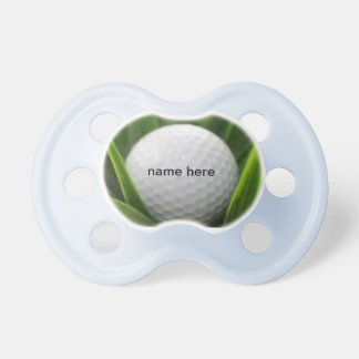 personalised golfball in weeds pacifier