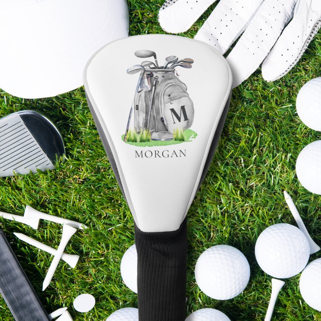 Personalised Golfer Monogram Golf Head Cover (Personalized Golfer Monogram Golf Head Cover)