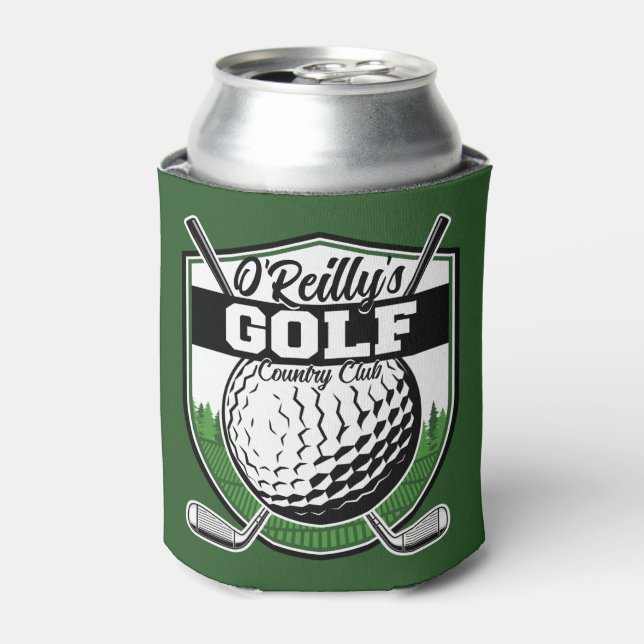 Personalised Golfer Player Pro Golf Country Club  Can Cooler (Can Front)
