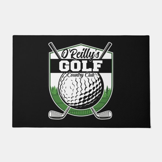 Personalised Golfer Player Pro Golf Country Club  Doormat (Front)