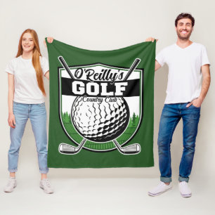 Personalised Golfer Player Pro Golf Country Club  Fleece Blanket