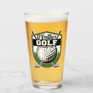 Personalised Golfer Player Pro Golf Country Club  Glass