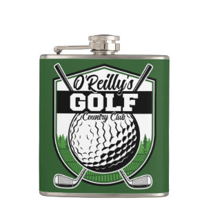 Personalised Golfer Player Pro Golf Country Club Hip Flask