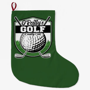 Personalised Golfer Player Pro Golf Country Club Large Christmas Stocking