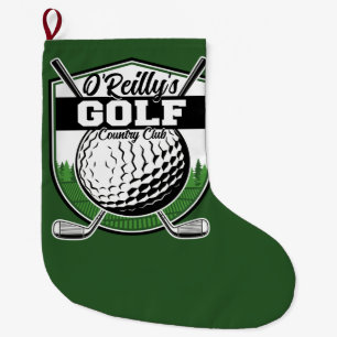 Personalised Golfer Player Pro Golf Country Club  Large Christmas Stocking