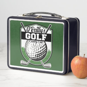 Personalised Golfer Player Pro Golf Country Club  Metal Lunch Box