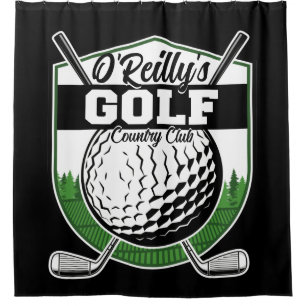 Personalised Golfer Player Pro Golf Country Club  Shower Curtain