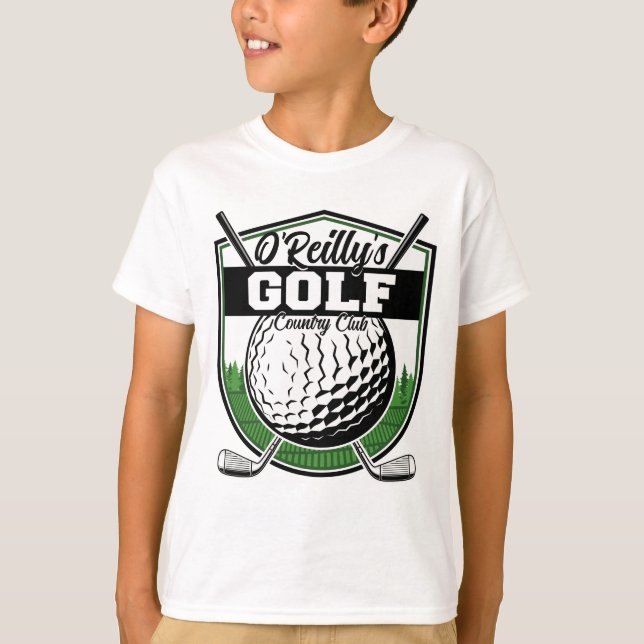 Personalised Golfer Player Pro Golf Country Club T-Shirt (Front)