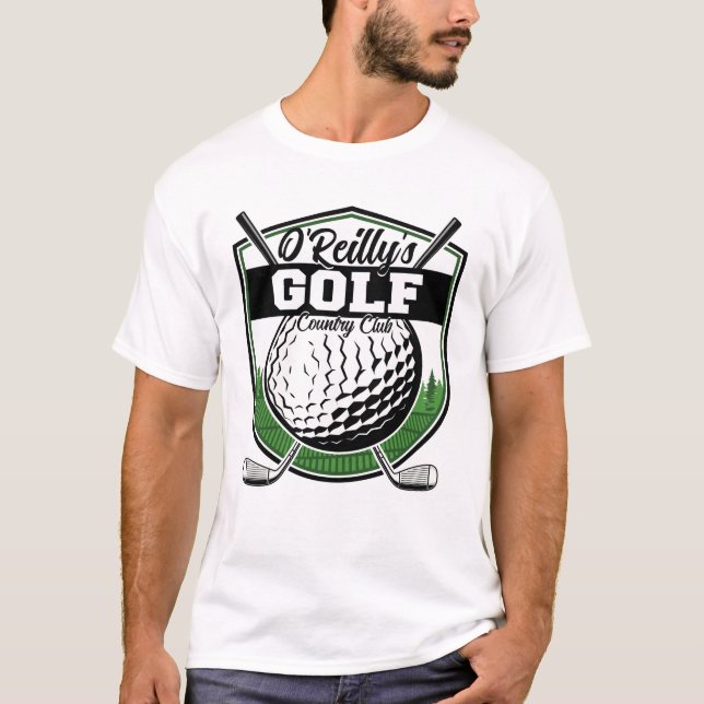 Personalised Golfer Player Pro Golf Country Club T-Shirt (Front)